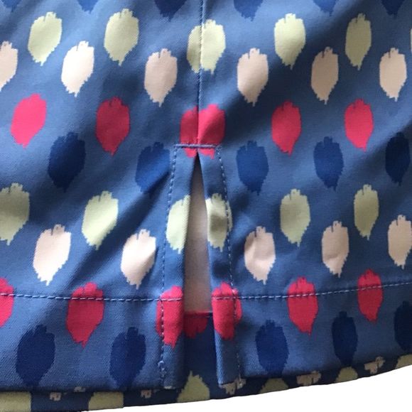 VINEYARD VINES Skort Ikat Dot Print Cornflower Pockets Zipper MSRP $128 SZ 8 NWT - Picture 6 of 10